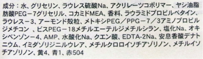 ホルムアルデヒド遊離型防腐剤を配合した化粧品の表示（配合成分）
